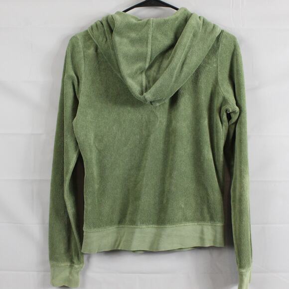 Vintage Y2K Juicy Couture M L Terry Cloth Tracksuit Flare Green Cargo Pocket - Picture 6 of 16